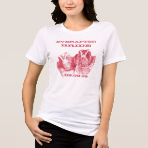 Cowgirl Bride ooit na het huwelijk van de T-shirt