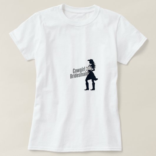 Cowgirl Bridesmaid T-shirt (Design voorkant)