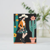 Cowgirl Briefkaart (Staand voorkant)