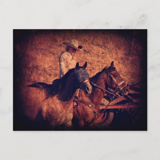 Cowgirl Briefkaart (Voorkant)