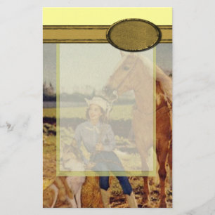  Cowgirl Briefpapier