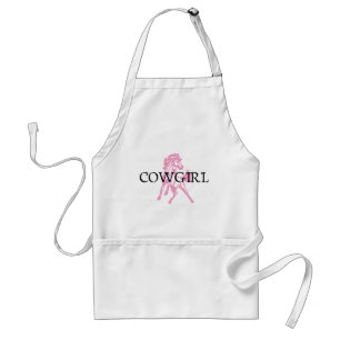 Cowgirl Bronc Horse (roze paardenversie) Standaard Schort