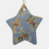 Cowgirl Bronc Rider Keramisch Ornament (Links)