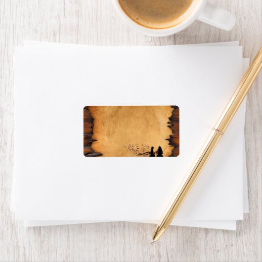 Cowgirl bruiden bruiloft lege Adresetiketten Etiket (Insitu)