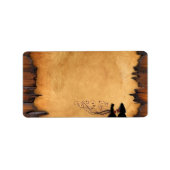 Cowgirl bruiden bruiloft lege Adresetiketten Etiket (Voorkant)