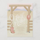 Cowgirl Bruidsdouche/ Afscheidsfeestje voor Laatst Briefkaart (Voorkant)