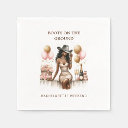 Cowgirl Bruidsfeest Uitnodiging Servet