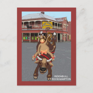 Cowgirl Bullrider Briefkaart