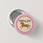 Cowgirl Button Pin Badge (Voorkant /achterkant)