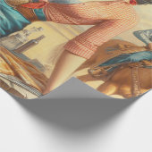 Cowgirl Cadeaupapier (Hoek)