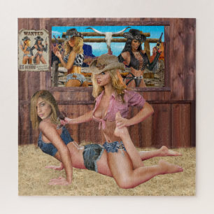 COWGIRL CATFIGHT WRESTLING #2 LEGPUZZEL
