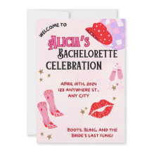 Cowgirl Chic Bachelorette Invitation
