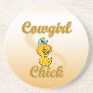 Cowgirl Chick Zandsteen Onderzetter
