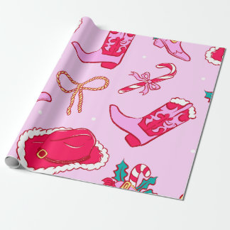 Cowgirl Christmas Cheer Cadeaupapier