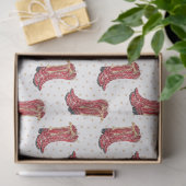 Cowgirl Christmas Waterverf Tissuepapier (Geschenk)