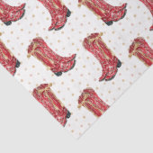 Cowgirl Christmas Waterverf Tissuepapier (Detail)