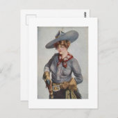 Cowgirl circa 1909 briefkaart (Voorkant / Achterkant)