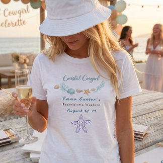 Cowgirl Coastal vrijgezellenfeest weekparty T-shirt