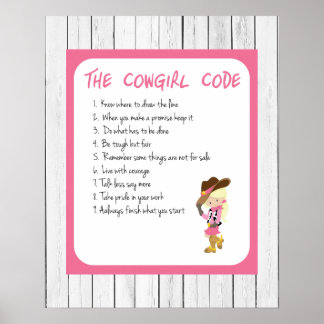 Cowgirl Code Poster