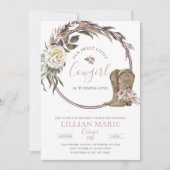 Cowgirl Country Rustic Birthday Invitation (Devant)