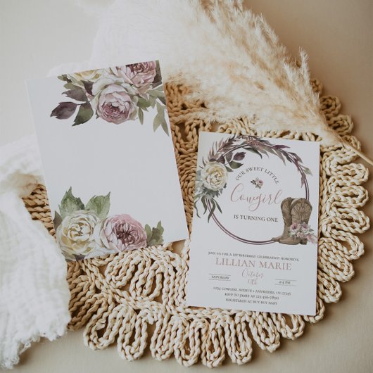 Cowgirl Country Rustic Birthday Invitation