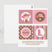 Cowgirl Cupcake Toppers Briefkaart (Voorkant / Achterkant)