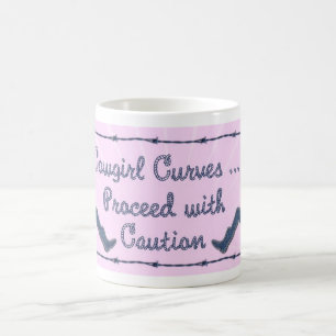 Cowgirl Curves gaat verder met voorzichtigheid Koffiemok