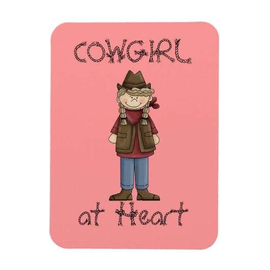 Cowgirl dans les tresses Premium Flexi Magnet (Vertical)