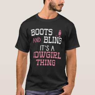 cowgirl ding liefde country leven vrouwen laarzen t-shirt