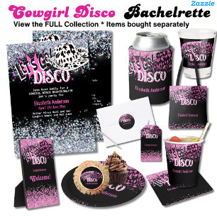 COWGIRL DISCO AFGEVAARDIGDE Roze Zwart Zilver I Flyer