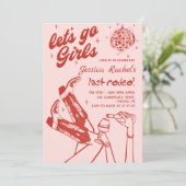 Cowgirl Disco Bachelorette Rodeo Weekendend Kaart (Staand voorkant)