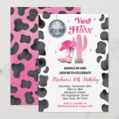 Cowgirl Disco Rodéo Occidentale Invitations d'anni (Devant / Derrière)