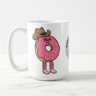 Cowgirl Donut, Grappige Roze Sprinkles Koffiemok