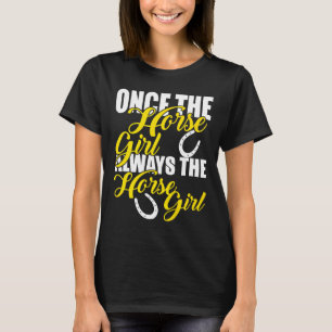 Cowgirl Eens Een Paard Meisje Altijd Een Paard Mei T-shirt