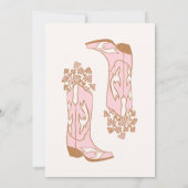 Cowgirl eerste rodeo schoen met bloemen kaart (Achterkant)