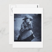 Cowgirl en haar zes schutter Briefkaart (Voorkant / Achterkant)