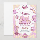 Cowgirl First Rodeo Western Invitation d'anniversa (Devant / Derrière)