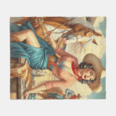 Cowgirl Fleece Deken (Voorkant (Horizontaal))