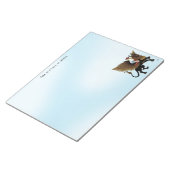 Cowgirl gevleugelde Lion Fantasy Red Notitieblok (Schuin)