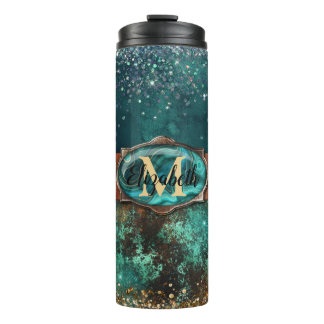 Cowgirl Glitter Monogram Thermal Tumbler Thermosbeker