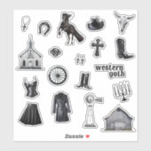Cowgirl-Gothic | Westerne Gothic Journal Stickers (Vel)