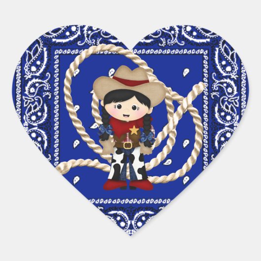 Cowgirl Hart Sticker (Voorkant)