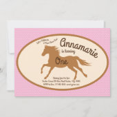 Cowgirl Horse Pony Invitations d'anniversaire (Devant)