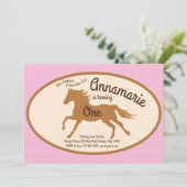 Cowgirl Horse Pony Invitations d'anniversaire (Debout devant)