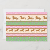 Cowgirl Horse Pony Invitations d'anniversaire (Dos)