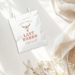 Cowgirl in de woestijn laatste rodeo bedankzakje