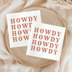 Cowgirl in de woestijn laatste rodeo servet