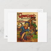 Cowgirl in het bereik briefkaart (Voorkant / Achterkant)