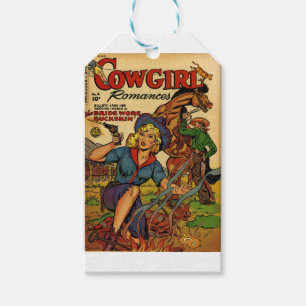 Cowgirl in het bereik cadeaulabel