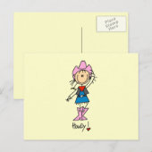 Cowgirl in roze T-shirts en cadeautjes Briefkaart (Voorkant / Achterkant)